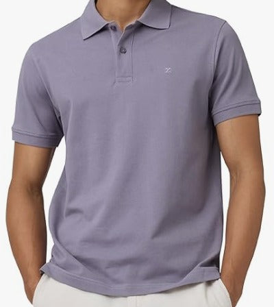 Men’s Pink Cotton Collar Neck T-Shirt | TrueRider