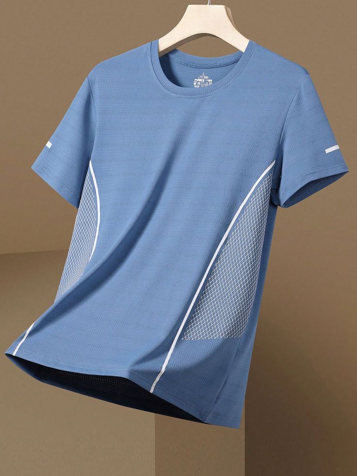 Men’s Sports Round Neck T-Shirt – Quick Dry, Lightweight, Breathable Activewear Tee for Gym, Running & Training